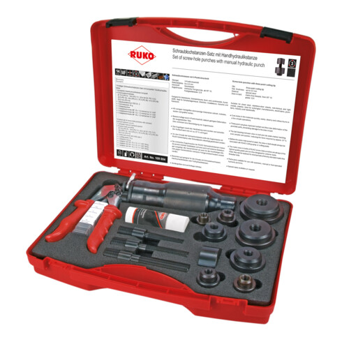 Ruko Schraublochstanzen-Satz 6 Hydraulik im Kunststoffkoffer