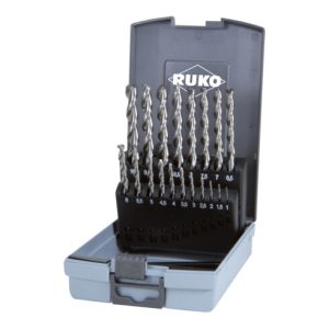 RUKO Spiralbohrersatz DIN338 Typ N TL 3000 D.1-10×0,5mm HSS 19tlg.Ku.-Kassette RUKO Spiralbohrersatz DIN338 Typ N TL 3000 D.1-10×0,5mm HSS 19tlg.Ku.-Kassette
