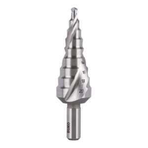 RUKO Stufenbohrer HSS, geschliffen, spiralgenutet mit Kreuzanschliff Durchmesser 4,0 – 20,0 mm RUKO Stufenbohrer HSS, geschliffen, spiralgenutet mit Kreuzanschliff Durchmesser 4,0 – 20,0 mm