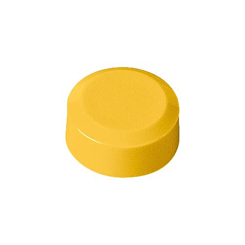 Rundmagnete MAUL, Kunststoff & Metall, Feinstruktur, Haftkraft 170 g, ø 15 x 7,5 mm, gelb, 20 Stück