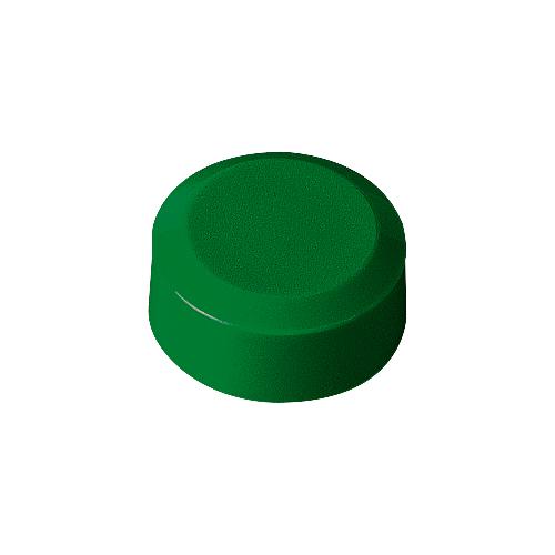 Rundmagnete MAUL, Kunststoff & Metall, Feinstruktur, Haftkraft 170 g, ø 15 x 7,5 mm, grün, 20 Stück