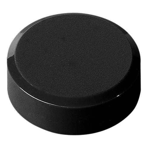 Rundmagnete MAUL, Kunststoff & Metall, Feinstruktur, Haftkraft 600 g, ø 29 x 11 mm, schwarz, 20 Stück