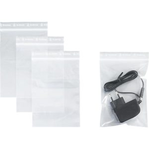 S&Z Druckverschlussbeutel, Polypropylen, 120 × 170 mm, 90 µm, 50% Regeneratanteil, transparent, ohne Druck, 1000 Stk. S&Z Druckverschlussbeutel, Polypropylen, 120 × 170 mm, 90 µm, 50% Regeneratanteil, transparent, ohne Druck, 1000 Stk.