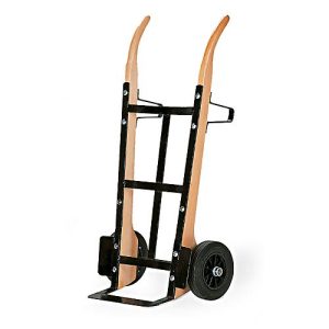 Sackkarre aus Holz mit Flachstahlschaufel, Tragkraft 250 kg, Luft-Bereifung Sackkarre aus Holz mit Flachstahlschaufel, Tragkraft 250 kg, Luft-Bereifung