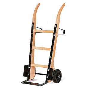 Sackkarre aus Holz mit Flachstahlschaufel, Tragkraft 250 kg, Luftbereifung Sackkarre aus Holz mit Flachstahlschaufel, Tragkraft 250 kg, Luftbereifung