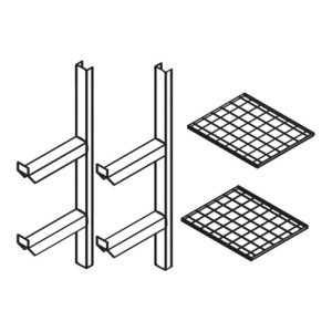 Säbu Gitterrostregal über die halbe Breite Säbu Gitterrostregal über die halbe Breite
