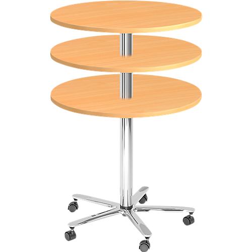 Säulentisch JENA, Ø 800 mm, H 720-1100 mm, Buche-Dekor