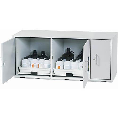 Säuren- und Laugen-Unterbauschrank asecos SL-CLASSIC-UB, Flügeltüren, Front Lichtgrau, B 1400 x T 570 x H 600 mm