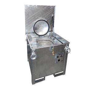 Sammelbehälter BAUER ASB 250, Stahlblech, Innentank feuerverzinkt, stapelbar, abschließbar, B 790 x T 815 x H 830 mm Sammelbehälter BAUER ASB 250, Stahlblech, Innentank feuerverzinkt, stapelbar, abschließbar, B 790 x T 815 x H 830 mm