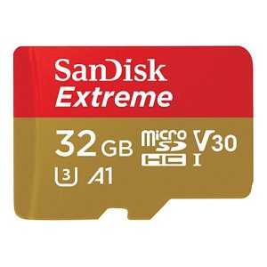 SanDisk Extreme – Flash-Speicherkarte (microSDHC/SD-Adapter inbegriffen) – 32 GB – A1 / Video Class V30 / UHS-I U3 – microSDHC UHS-I SanDisk Extreme – Flash-Speicherkarte (microSDHC/SD-Adapter inbegriffen) – 32 GB – A1 / Video Class V30 / UHS-I U3 – microSDHC UHS-I