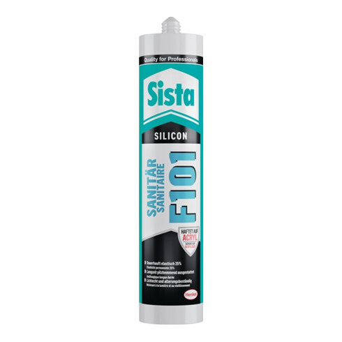 Sanitärsilikon F101 weiß 300 ml Kartusche SISTA