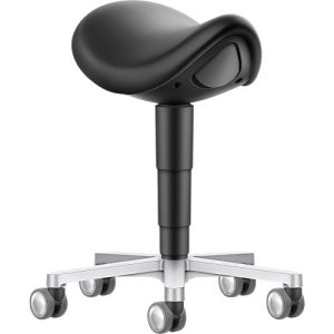 Sattelhocker bimos 9473L, mit Rollen, 3D-Sitzmechanik, höhenverstellbar, bis 120 kg, Stahl & Kunstleder, desinfektionsmittelbeständig, schwarz Sattelhocker bimos 9473L, mit Rollen, 3D-Sitzmechanik, höhenverstellbar, bis 120 kg, Stahl & Kunstleder, desinfektionsmittelbeständig, schwarz