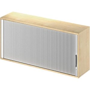 Schäfer Shop Genius Aufsatz-Querrolladenschrank TETRIS WOOD, 2 OH, B 1600 x T 421 x H 750 mm, Mitteltrennwand, Ahorn-Dekor Schäfer Shop Genius Aufsatz-Querrolladenschrank TETRIS WOOD, 2 OH, B 1600 x T 421 x H 750 mm, Mitteltrennwand, Ahorn-Dekor