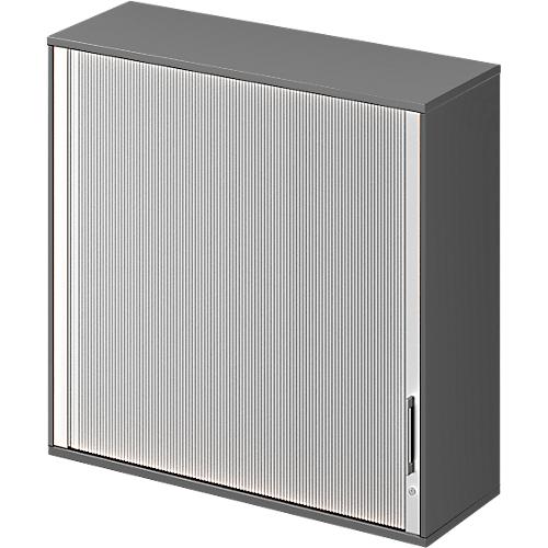 Schäfer Shop Genius Aufsatz-Querrolladenschrank TETRIS WOOD, 3 OH, B 1200 x T 421 x H 1110 mm, graphit