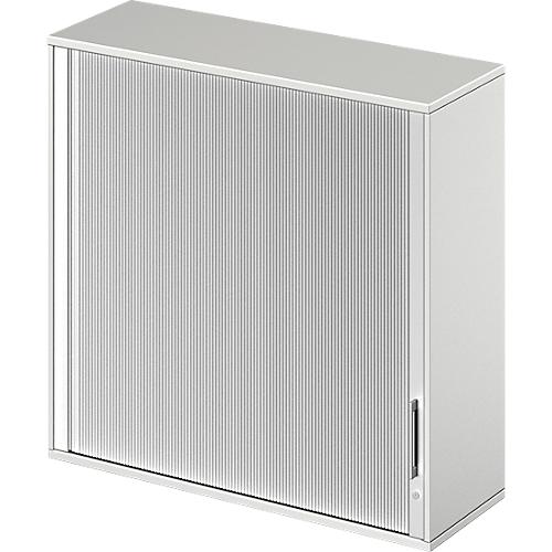 Schäfer Shop Genius Aufsatz-Querrolladenschrank TETRIS WOOD, 3 OH, B 1200 x T 421 x H 1110 mm, lichtgrau