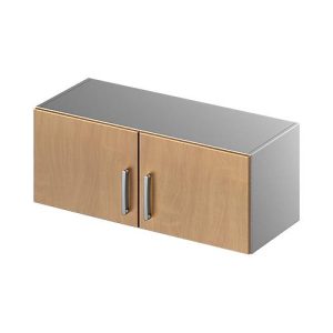 Schäfer Shop Genius Aufsatzschrank TETRIS SOLID, Stahlkorpus, 1 OH, B 1000 mm, Buche-Dekor/weißalu
