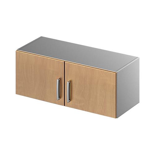 Schäfer Shop Genius Aufsatzschrank TETRIS SOLID, Stahlkorpus, 1 OH, B 1000 mm, Buche-Dekor/weißalu