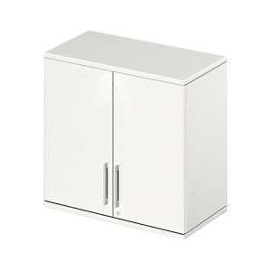 Schäfer Shop Genius Aufsatzschrank TETRIS WOOD, 2 OH, B 800 mm, abschließbar, weiß