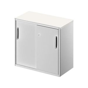 Schäfer Shop Genius Beistellschrank TETRIS SOLID, 2 OH, in Schreibtischhöhe, B 800 mm, 25 mm Abdeckplatte, weiß/weißalu Schäfer Shop Genius Beistellschrank TETRIS SOLID, 2 OH, in Schreibtischhöhe, B 800 mm, 25 mm Abdeckplatte, weiß/weißalu