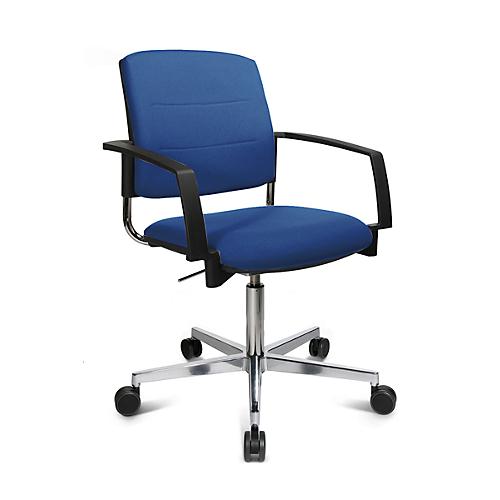 Schäfer Shop Genius Besucherstuhl SSI Proline Visit P3+, gepolsterte Rückenlehne, Universalrollen, blau