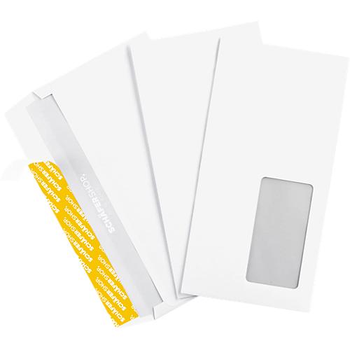 Schäfer Shop Genius Briefumschläge, DIN lang, mit Fenster, Haftklebung, Papier, weiß, 100 Stück