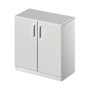 Schäfer Shop Genius Flügeltürenschrank TETRIS SOLID, 2 OH, B 800 mm, abschließbar, mit Abdeckplatte, lichtgrau