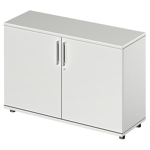 Schäfer Shop Genius Flügeltürenschrank TETRIS WOOD, 2 OH, Höhe inkl. Gleiter, B 1200 mm, lichtgrau