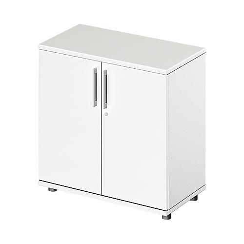 Schäfer Shop Genius Flügeltürenschrank TETRIS WOOD, 2 OH, Höhe inkl. Gleiter, B 800 mm, weiß