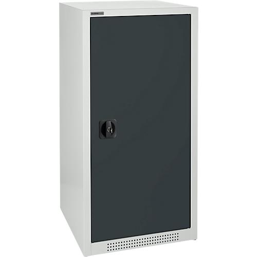 Schäfer Shop Genius Flügeltürschrank FS, 3 OH, abschließbar, 2 Fachböden, bis 250 kg, B 545 mm, Stahl, lichtgrau RAL 7035/anthrazitgrau RAL 7016