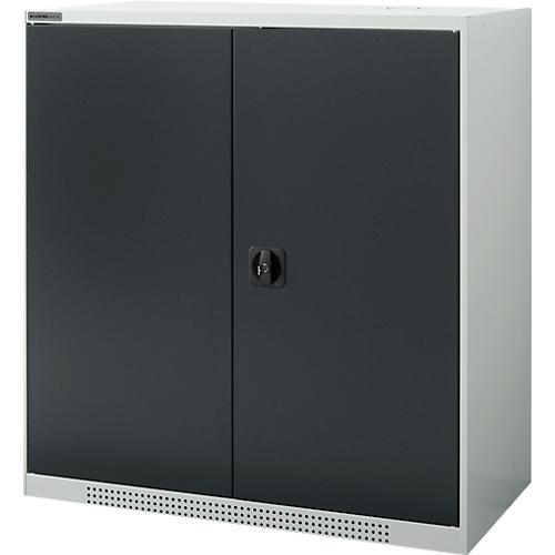 Schäfer Shop Genius Flügeltürschrank FS, 3 OH, abschließbar, 2 Fachböden, bis 450 kg, B 1055 mm, Stahl, lichtgrau RAL 7035/anthrazitgrau RAL 7016