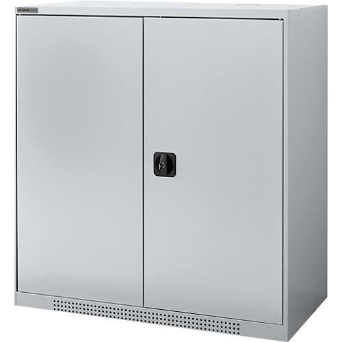 Schäfer Shop Genius Flügeltürschrank FS, 3 OH, abschließbar, 2 Fachböden, bis 450 kg, B 1055 mm, Stahl, weißaluminium RAL 9006/weißaluminium RAL 9006