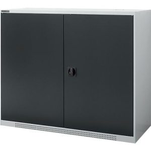 Schäfer Shop Genius Flügeltürschrank FS, 3 OH, abschließbar, 2 Fachböden, bis 450 kg, B 1343 mm, Stahl, lichtgrau RAL 7035/anthrazitgrau RAL 7016 Schäfer Shop Genius Flügeltürschrank FS, 3 OH, abschließbar, 2 Fachböden, bis 450 kg, B 1343 mm, Stahl, lichtgrau RAL 7035/anthrazitgrau RAL 7016