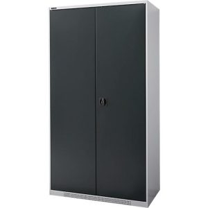 Schäfer Shop Genius Flügeltürschrank FS, 5 OH, abschließbar, 4 Fachböden, bis 450 kg, B 1055 mm, Stahl, weißaluminium RAL 9006/anthrazitgrau RAL 7016 Schäfer Shop Genius Flügeltürschrank FS, 5 OH, abschließbar, 4 Fachböden, bis 450 kg, B 1055 mm, Stahl, weißaluminium RAL 9006/anthrazitgrau RAL 7016