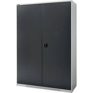 Schäfer Shop Genius Flügeltürschrank FS, 5 OH, abschließbar, 4 Fachböden, bis 450 kg, B 1343 mm, Stahl, lichtgrau RAL 7035/anthrazitgrau RAL 7016 Schäfer Shop Genius Flügeltürschrank FS, 5 OH, abschließbar, 4 Fachböden, bis 450 kg, B 1343 mm, Stahl, lichtgrau RAL 7035/anthrazitgrau RAL 7016