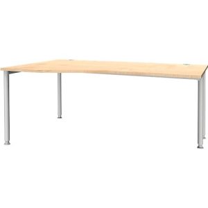 Schäfer Shop Genius Freiformschreibtisch MODENA FLEX, Ansatz links, Ahorn/weißaluminium Schäfer Shop Genius Freiformschreibtisch MODENA FLEX, Ansatz links, Ahorn/weißaluminium