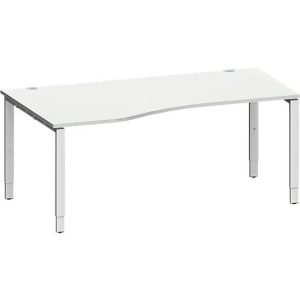 Schäfer Shop Genius Freiformschreibtisch MODENA FLEX, Ansatz links, B 1800 mm, lichtgrau Schäfer Shop Genius Freiformschreibtisch MODENA FLEX, Ansatz links, B 1800 mm, lichtgrau