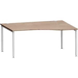 Schäfer Shop Genius Freiformschreibtisch MODENA FLEX, Ansatz rechts B 1800 mm, Eiche/weißalu Schäfer Shop Genius Freiformschreibtisch MODENA FLEX, Ansatz rechts B 1800 mm, Eiche/weißalu