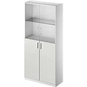 Schäfer Shop Genius Kombischrank TETRIS SOLID, 5 OH, Glas- und Flügeltüren, B 1000 mm, abschließbar Schäfer Shop Genius Kombischrank TETRIS SOLID, 5 OH, Glas- und Flügeltüren, B 1000 mm, abschließbar