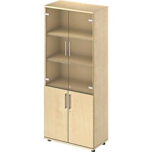 Schäfer Shop Genius Kombischrank TETRIS WOOD, 5 OH, H 1910 mm Glas- und Flügeltüren, Höhe inkl. Gleiter, Ahorn-Dekor Schäfer Shop Genius Kombischrank TETRIS WOOD, 5 OH, H 1910 mm Glas- und Flügeltüren, Höhe inkl. Gleiter, Ahorn-Dekor