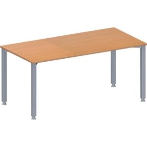 Schäfer Shop Genius Konferenztisch MODENA FLEX, Rechteck, 4-Fuß Quadratrohr, B 1600 x T 800 x H 720-840 mm, Buche/weißaluminium RAL 9006 Schäfer Shop Genius Konferenztisch MODENA FLEX, Rechteck, 4-Fuß Quadratrohr, B 1600 x T 800 x H 720-840 mm, Buche/weißaluminium RAL 9006