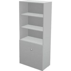 Schäfer Shop Genius Regal-Schrank-Kombination TETRIS WALL, 5 Ordnerhöhen, B 800 x T 440 x H 1880 mm, lichtgrau Schäfer Shop Genius Regal-Schrank-Kombination TETRIS WALL, 5 Ordnerhöhen, B 800 x T 440 x H 1880 mm, lichtgrau