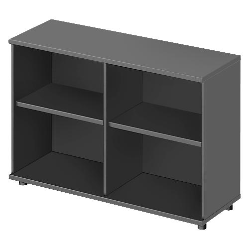 Schäfer Shop Genius Regal TETRIS WOOD, 2 OH, Höhe inkl. Gleiter, B 1200 mm graphit