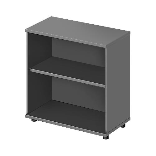Schäfer Shop Genius Regal TETRIS WOOD, 2 OH, Höhe inkl. Gleiter, B 800 mm, graphit