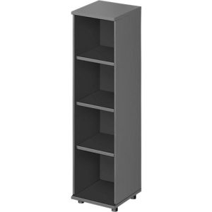 Schäfer Shop Genius Regal TETRIS WOOD, 4 OH, Höhe inkl. Gleiter, B 400 mm, graphit