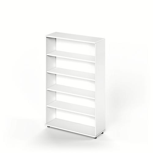 Schäfer Shop Genius Regal TETRIS WOOD, 5 OH, Höhe inkl. Gleiter, B 1000 mm, weiß