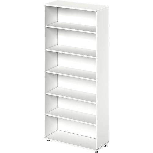 Schäfer Shop Genius Regal TETRIS WOOD, 6 OH, Höhe inkl. Gleiter, B 1000 mm, weiß