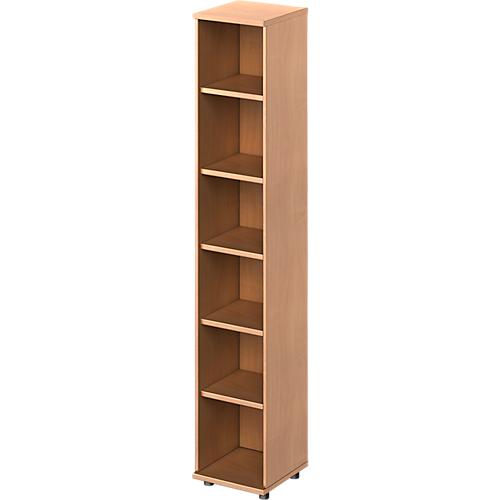 Schäfer Shop Genius Regal TETRIS WOOD, 6 OH, Höhe inkl. Gleiter, B 400 mm, Buche-Dekor