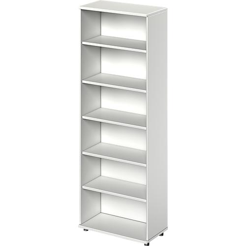 Schäfer Shop Genius Regal TETRIS WOOD, 6 OH, Höhe inkl. Gleiter, B 800 mm, lichtgrau