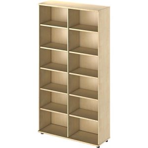 Schäfer Shop Genius Regal TETRIS WOOD, 6 OH, Höhe inkl. Gleiter, Mitteltrennwand, B 1200 mm, Ahorn-Dekor Schäfer Shop Genius Regal TETRIS WOOD, 6 OH, Höhe inkl. Gleiter, Mitteltrennwand, B 1200 mm, Ahorn-Dekor