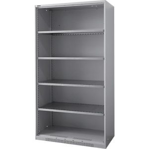Schäfer Shop Genius Regalschrank FS, Stahl, mit Belüftungslöchern, B 1055 x T 520 x H 1950 mm, 5 OH, Weißalu, bis 500 kg Schäfer Shop Genius Regalschrank FS, Stahl, mit Belüftungslöchern, B 1055 x T 520 x H 1950 mm, 5 OH, Weißalu, bis 500 kg